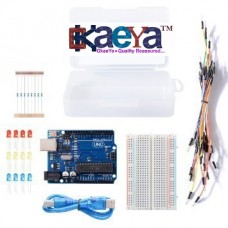 OkaeYa Basic Starter Kit Arduino Uno R3 400 Breadboard Led Jumper Wire for Arduino